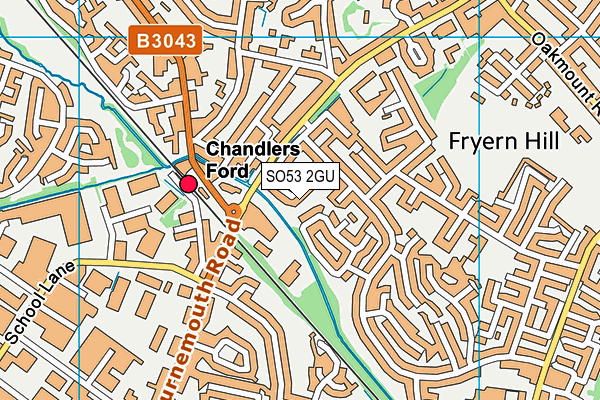 SO53 2GU map - OS VectorMap District (Ordnance Survey)