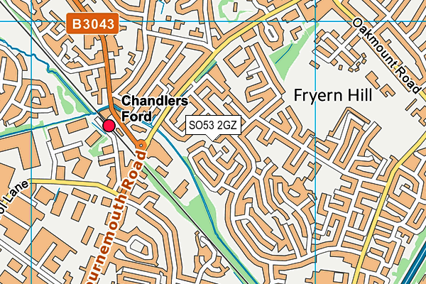 SO53 2GZ map - OS VectorMap District (Ordnance Survey)