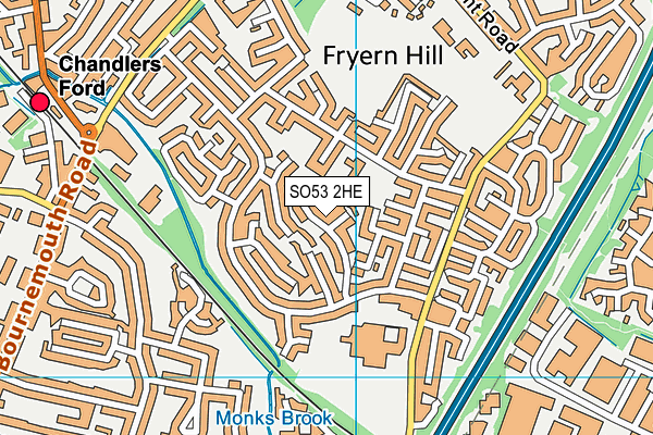 SO53 2HE map - OS VectorMap District (Ordnance Survey)