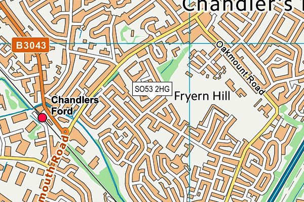 SO53 2HG map - OS VectorMap District (Ordnance Survey)