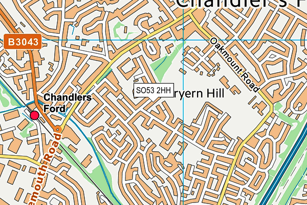 SO53 2HH map - OS VectorMap District (Ordnance Survey)