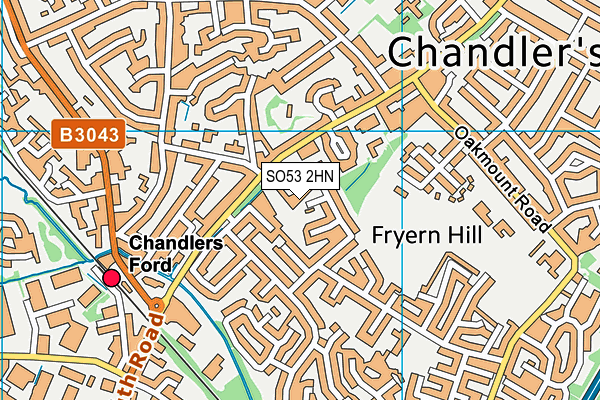 SO53 2HN map - OS VectorMap District (Ordnance Survey)