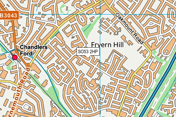 SO53 2HP map - OS VectorMap District (Ordnance Survey)