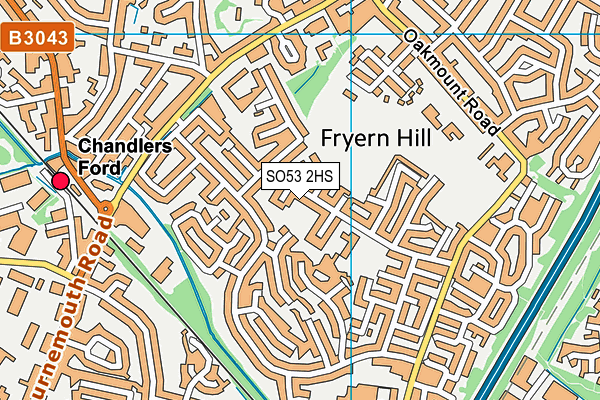 SO53 2HS map - OS VectorMap District (Ordnance Survey)