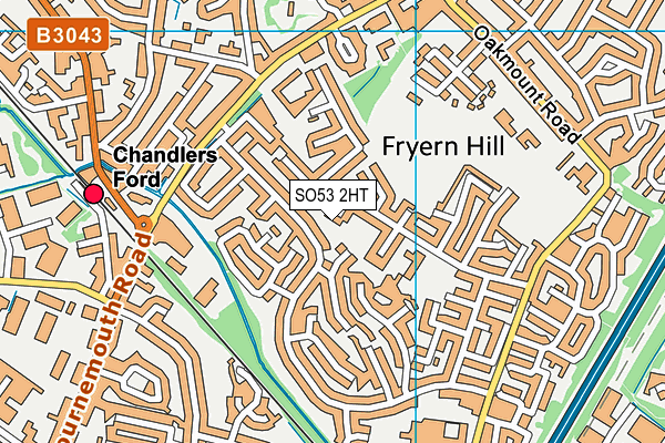 SO53 2HT map - OS VectorMap District (Ordnance Survey)