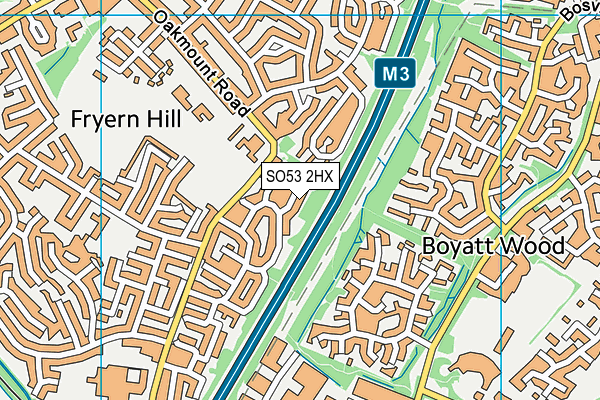 SO53 2HX map - OS VectorMap District (Ordnance Survey)