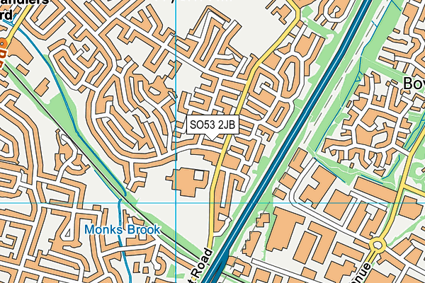 SO53 2JB map - OS VectorMap District (Ordnance Survey)