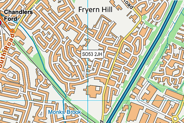 SO53 2JH map - OS VectorMap District (Ordnance Survey)