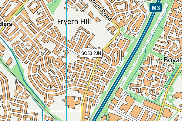 SO53 2JN map - OS VectorMap District (Ordnance Survey)