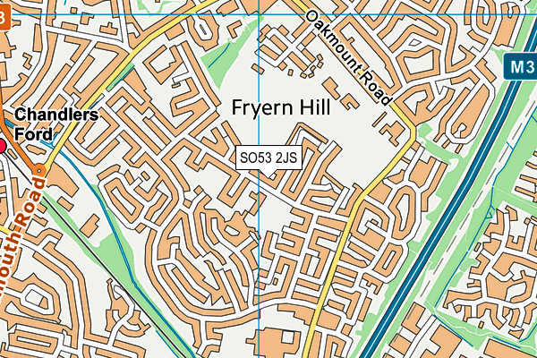 SO53 2JS map - OS VectorMap District (Ordnance Survey)