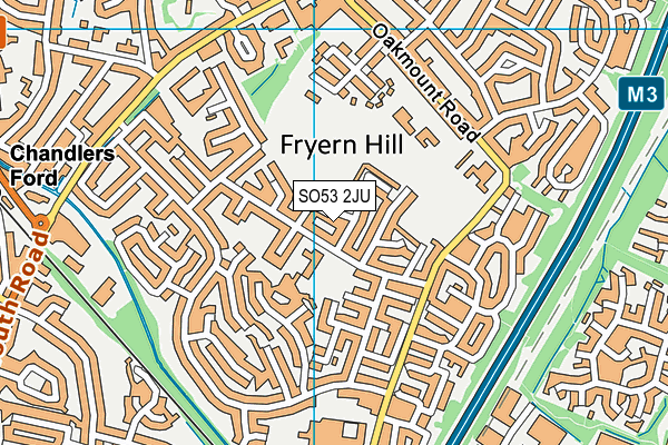 SO53 2JU map - OS VectorMap District (Ordnance Survey)