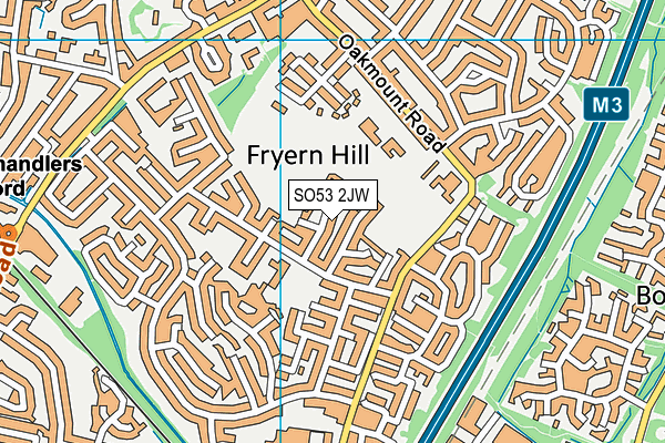 SO53 2JW map - OS VectorMap District (Ordnance Survey)