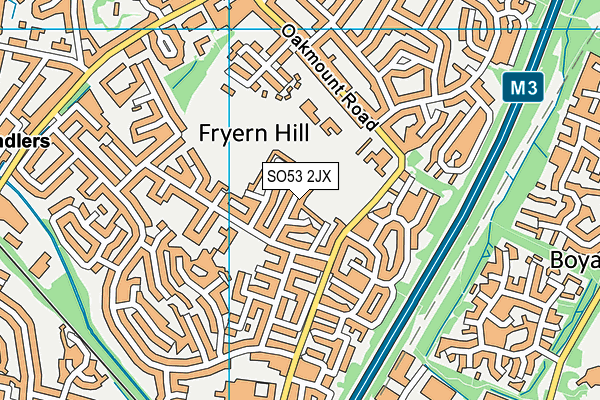 SO53 2JX map - OS VectorMap District (Ordnance Survey)