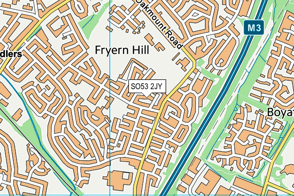 SO53 2JY map - OS VectorMap District (Ordnance Survey)