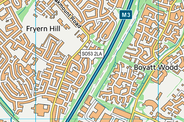 SO53 2LA map - OS VectorMap District (Ordnance Survey)