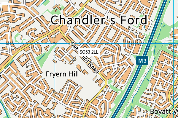 SO53 2LL map - OS VectorMap District (Ordnance Survey)