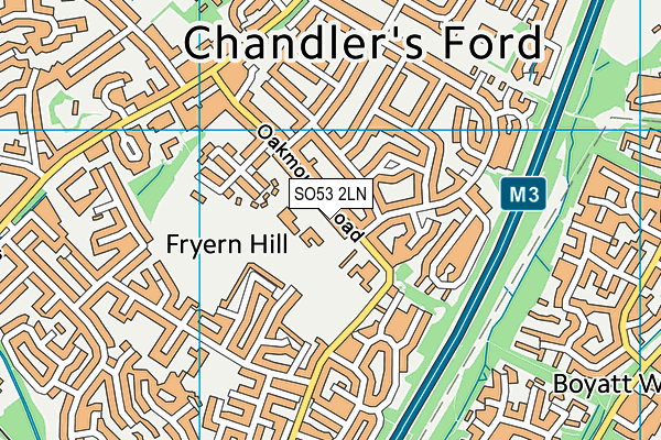 Fryern Junior School map (SO53 2LN) - OS VectorMap District (Ordnance Survey)