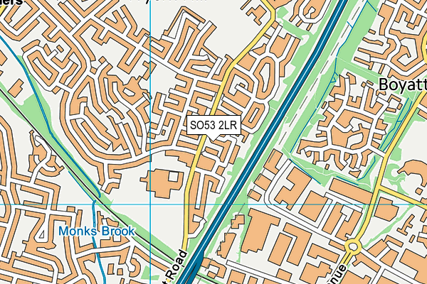 SO53 2LR map - OS VectorMap District (Ordnance Survey)