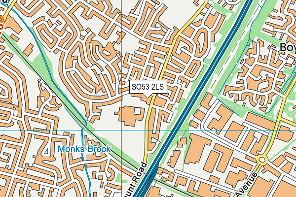 SO53 2LS map - OS VectorMap District (Ordnance Survey)