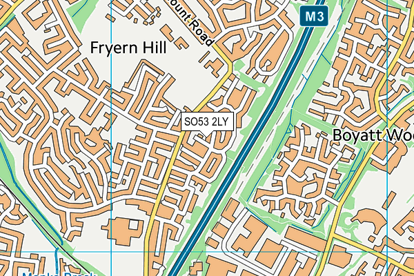 SO53 2LY map - OS VectorMap District (Ordnance Survey)