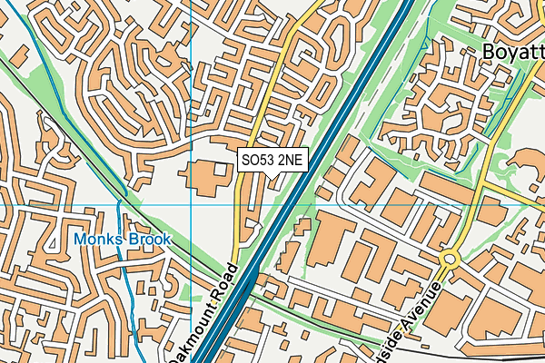 SO53 2NE map - OS VectorMap District (Ordnance Survey)