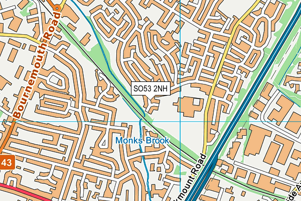 SO53 2NH map - OS VectorMap District (Ordnance Survey)