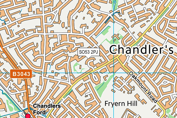 SO53 2PJ map - OS VectorMap District (Ordnance Survey)