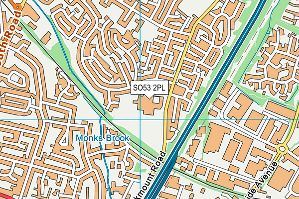 The Toynbee School map (SO53 2PL) - OS VectorMap District (Ordnance Survey)