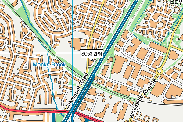 SO53 2PN map - OS VectorMap District (Ordnance Survey)