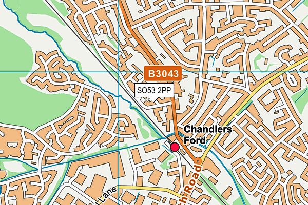 SO53 2PP map - OS VectorMap District (Ordnance Survey)