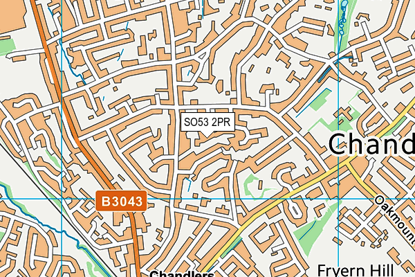 SO53 2PR map - OS VectorMap District (Ordnance Survey)