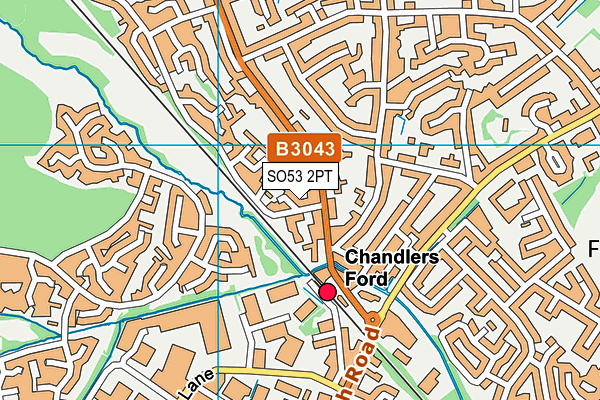 SO53 2PT map - OS VectorMap District (Ordnance Survey)