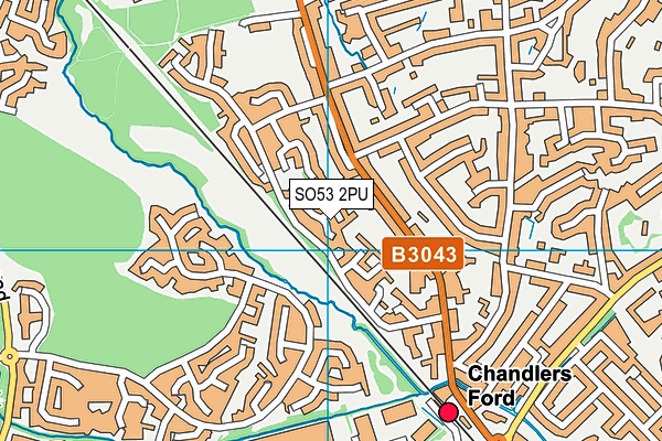 SO53 2PU map - OS VectorMap District (Ordnance Survey)