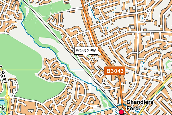 SO53 2PW map - OS VectorMap District (Ordnance Survey)
