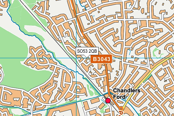 SO53 2QB map - OS VectorMap District (Ordnance Survey)