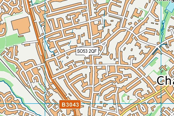 SO53 2QF map - OS VectorMap District (Ordnance Survey)