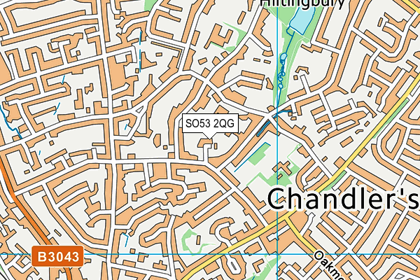 SO53 2QG map - OS VectorMap District (Ordnance Survey)