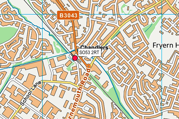 SO53 2RT map - OS VectorMap District (Ordnance Survey)