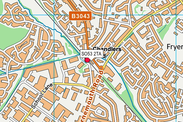 SO53 2TA map - OS VectorMap District (Ordnance Survey)