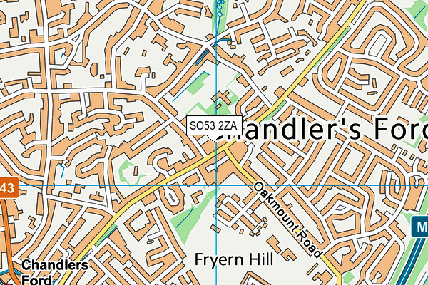 SO53 2ZA map - OS VectorMap District (Ordnance Survey)