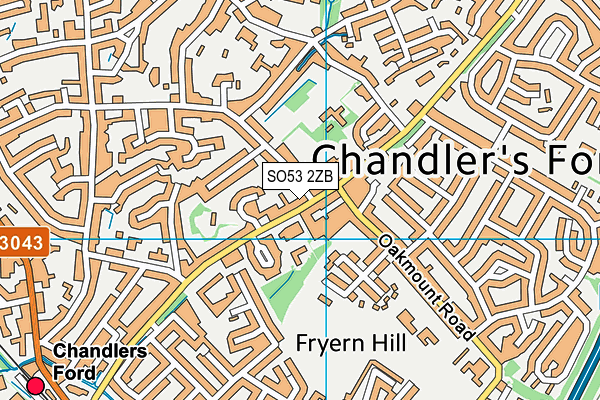 SO53 2ZB map - OS VectorMap District (Ordnance Survey)