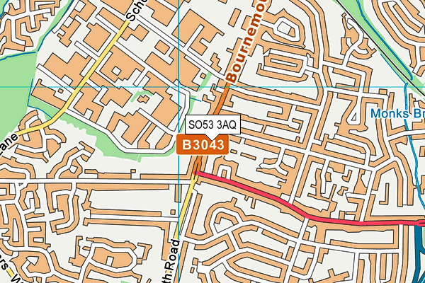 SO53 3AQ map - OS VectorMap District (Ordnance Survey)