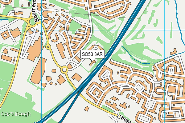 SO53 3AR map - OS VectorMap District (Ordnance Survey)