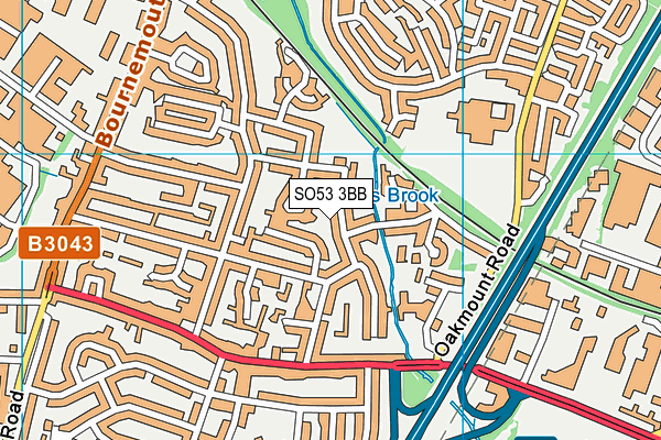 SO53 3BB map - OS VectorMap District (Ordnance Survey)