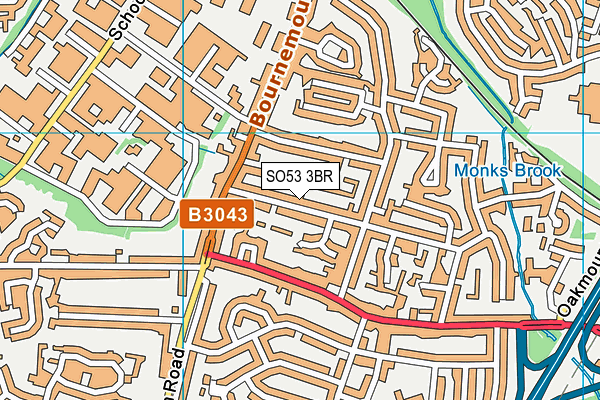 SO53 3BR map - OS VectorMap District (Ordnance Survey)