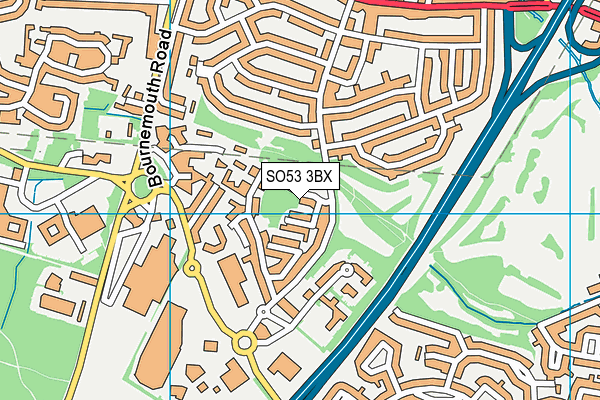 SO53 3BX map - OS VectorMap District (Ordnance Survey)