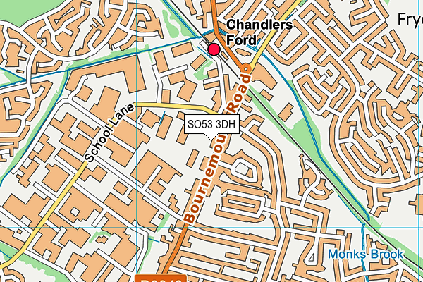 SO53 3DH map - OS VectorMap District (Ordnance Survey)