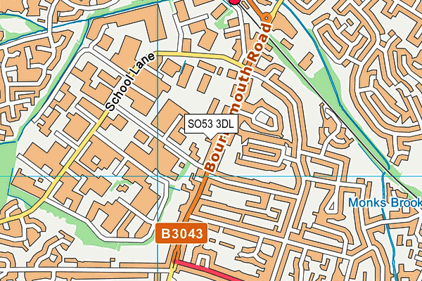 SO53 3DL map - OS VectorMap District (Ordnance Survey)