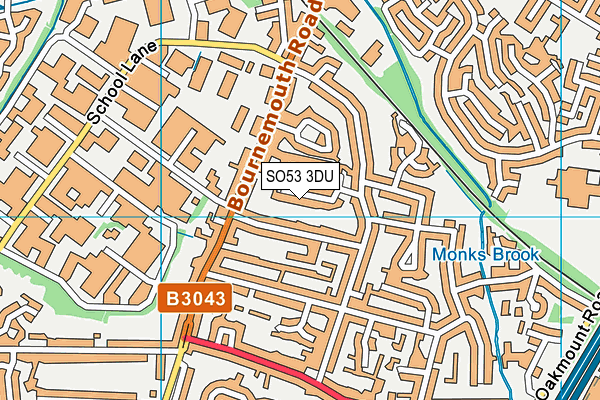 SO53 3DU map - OS VectorMap District (Ordnance Survey)