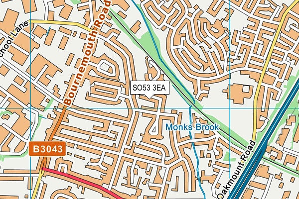 SO53 3EA map - OS VectorMap District (Ordnance Survey)